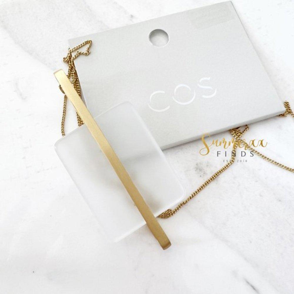 Cos Frosted Glass Pendant Necklace